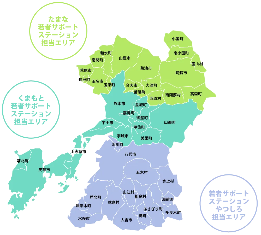厚生労働省 熊本県委託事業　サポステ(地域若者サポートステーション)
